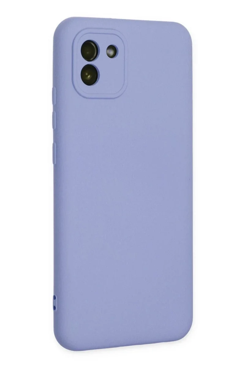 Samsung Galaxy A03 Kılıf Nano içi Kadife Silikon - Lila görsel 2