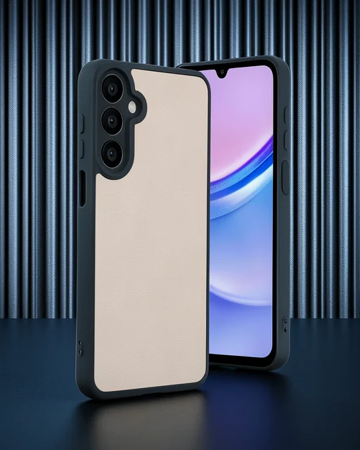Samsung Galaxy A56 Kılıf Aras Deri Kapak - Pudra