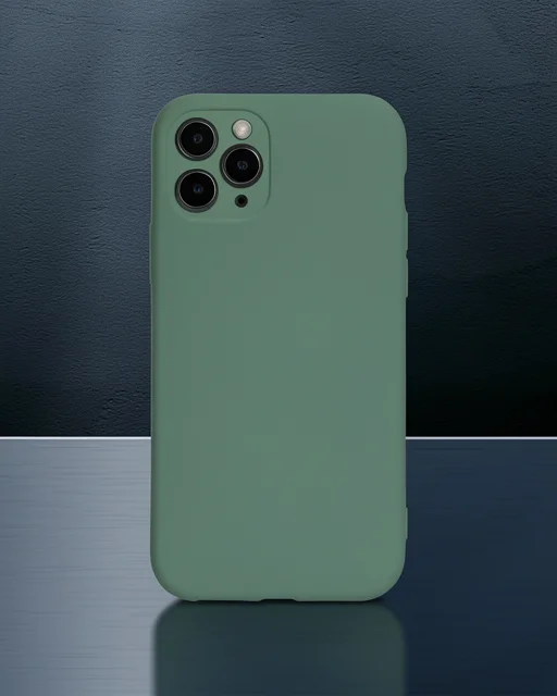 Apple İphone 11 Pro Kılıf Nano İçi Kadife Silikon - Koyu Yeşil