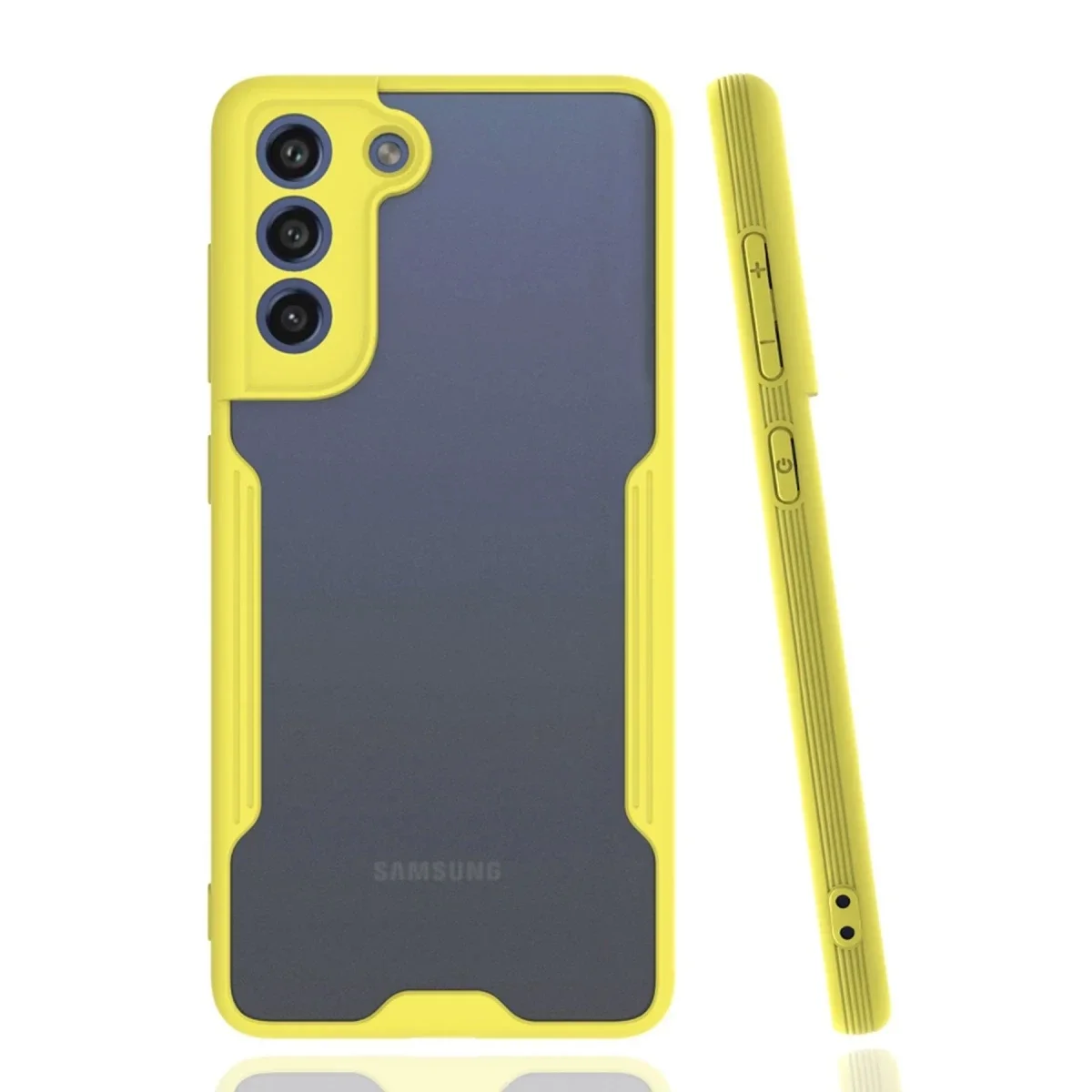 Samsung Galaxy S21 FE Kılıf Platin Silikon - Sarı görsel 2