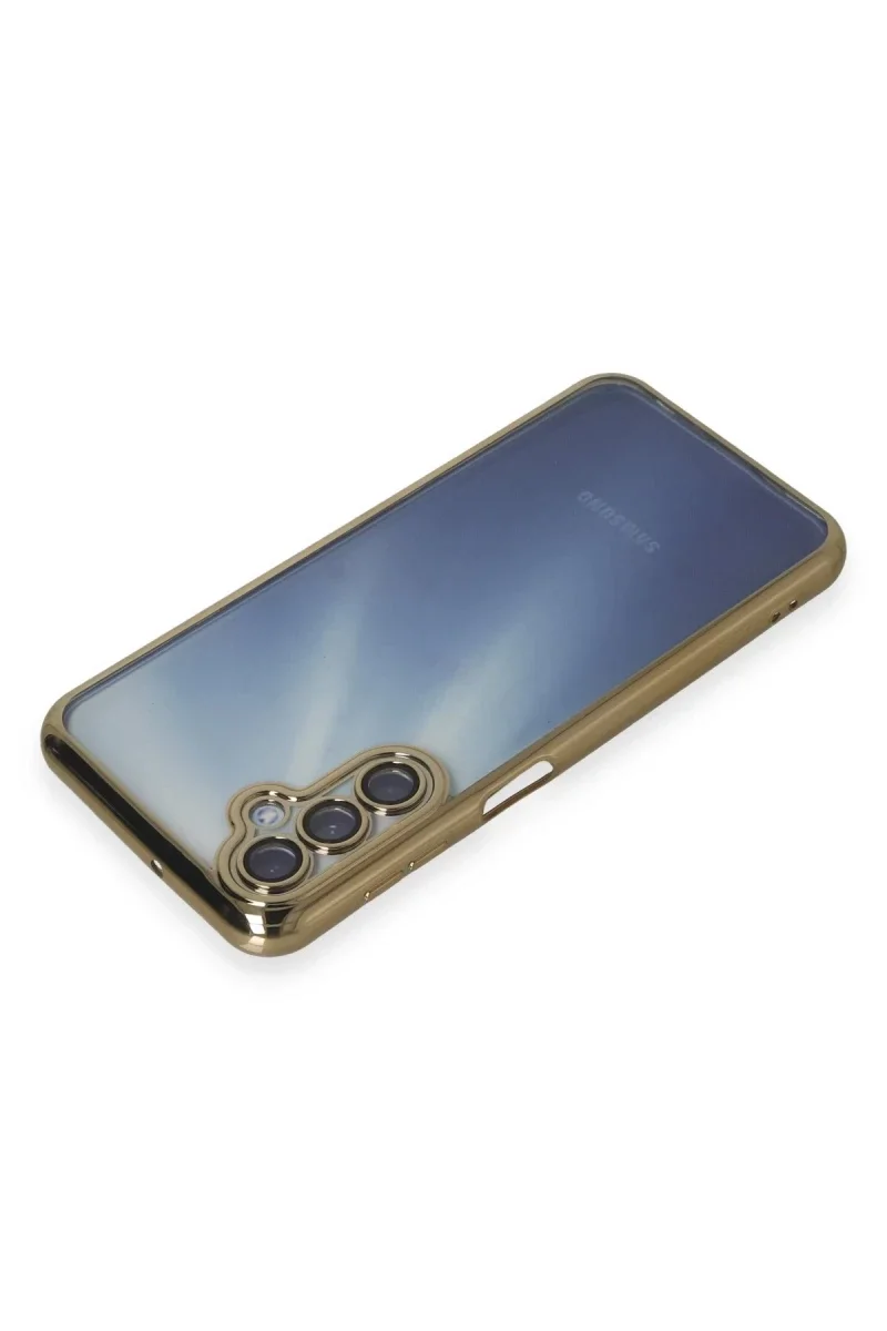 Samsung Galaxy A35 5G Kılıf Razer Lensli Silikon - Gold görsel 3