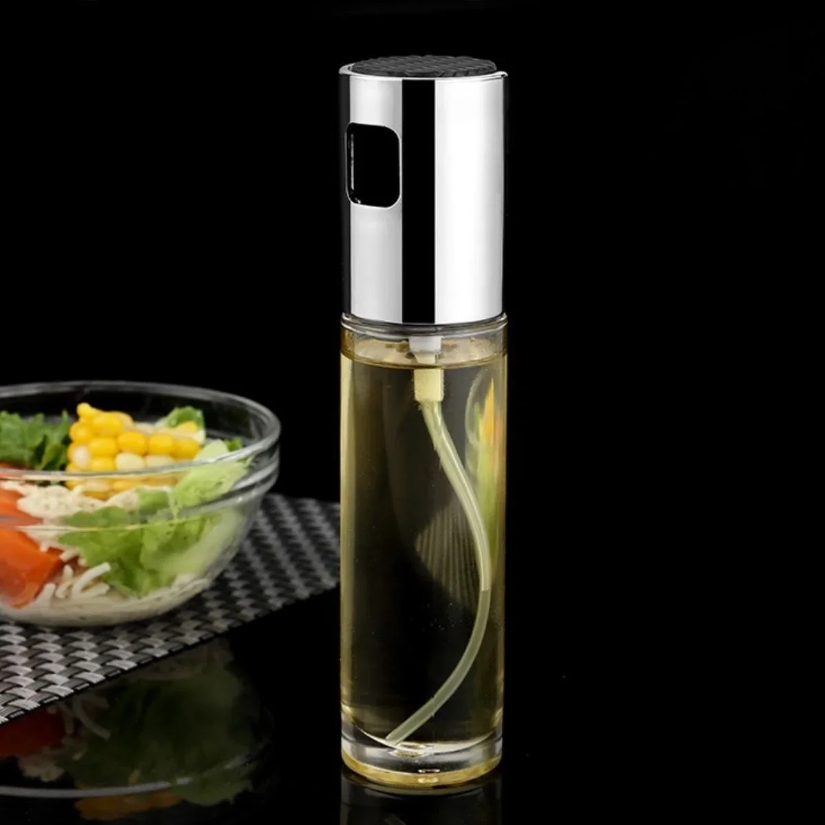 100ml Kapasiteli Şeffaf Spreyli Yağdanlık Sosluk Yağ Püskürtücü Yağ Şişesi görsel 2