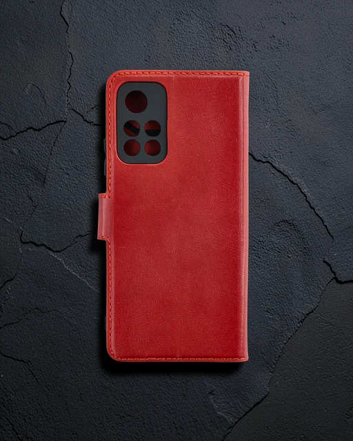 Xiaomi Redmi Note 11t Kılıf Trend S Plus Kapaklı Kılıf - Kırmızı