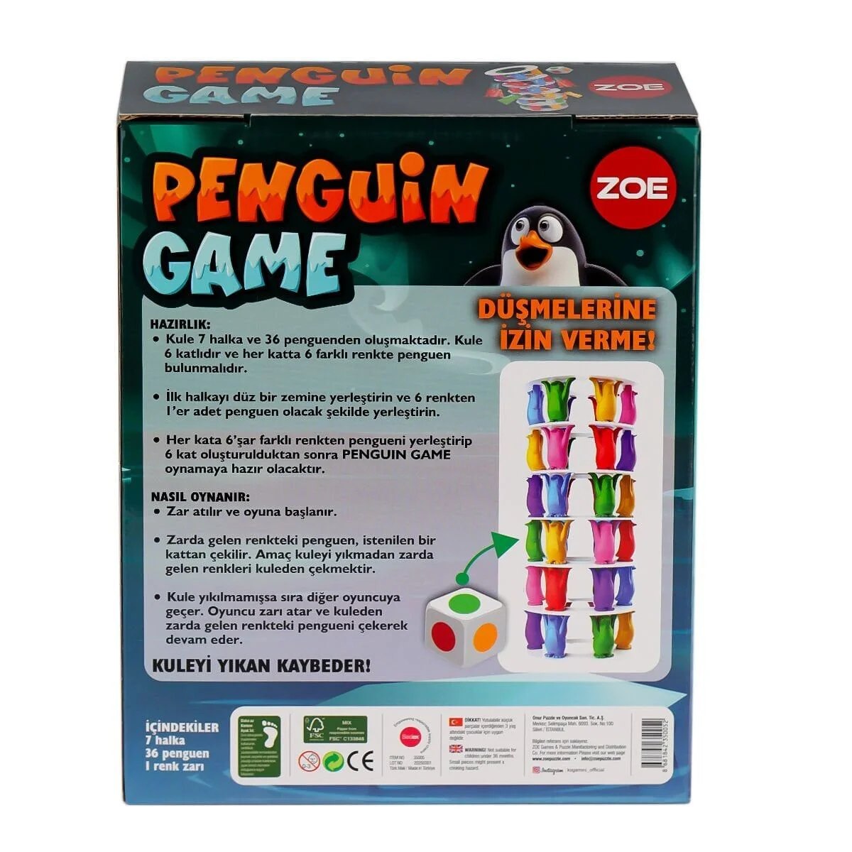 35005 Zoe Penguin Tower Denge Oyunu görsel 2