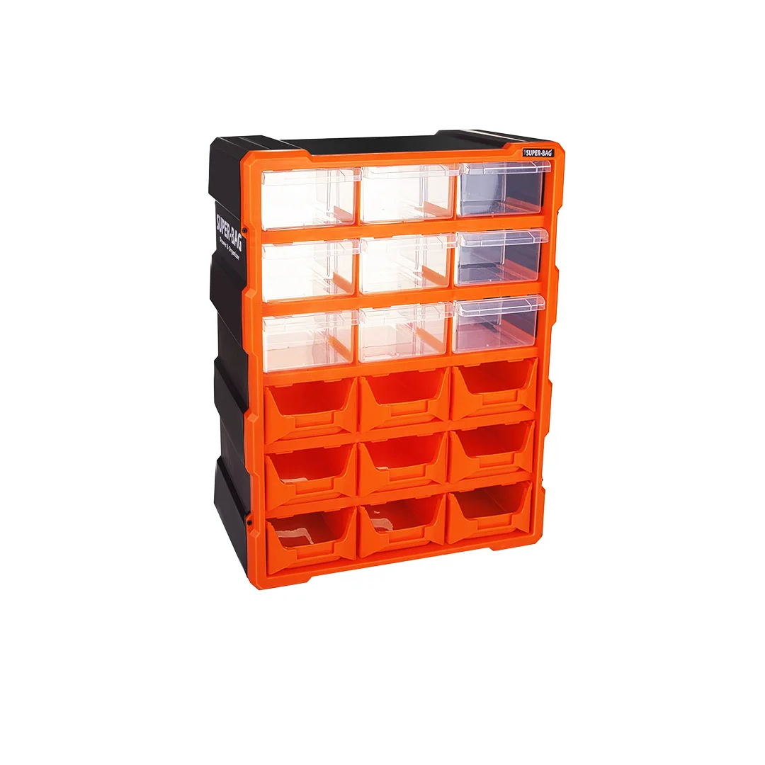 18Lİ 9 KAPALI+9 Açık Monoblock Avadanlık Çekmece SETİ38.1X15.7X47.5CM Herhangi Bir Renk Gönderilir