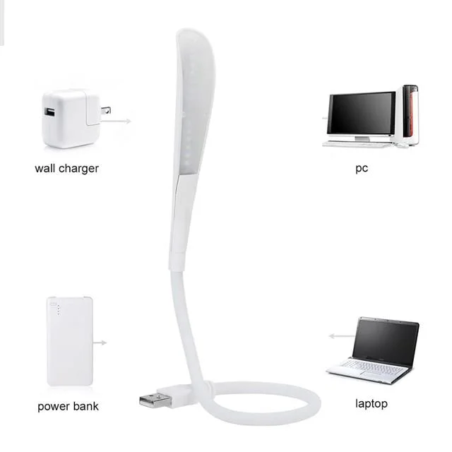 PM-24560 14 Ledli Beyaz Esnek Usb Led Lamba 3 Kademeli görsel 4