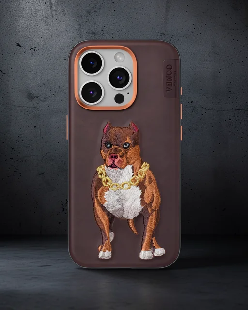 Venco Apple İphone 14 Pro Max Perma Desenli Kapak - Kahverengi