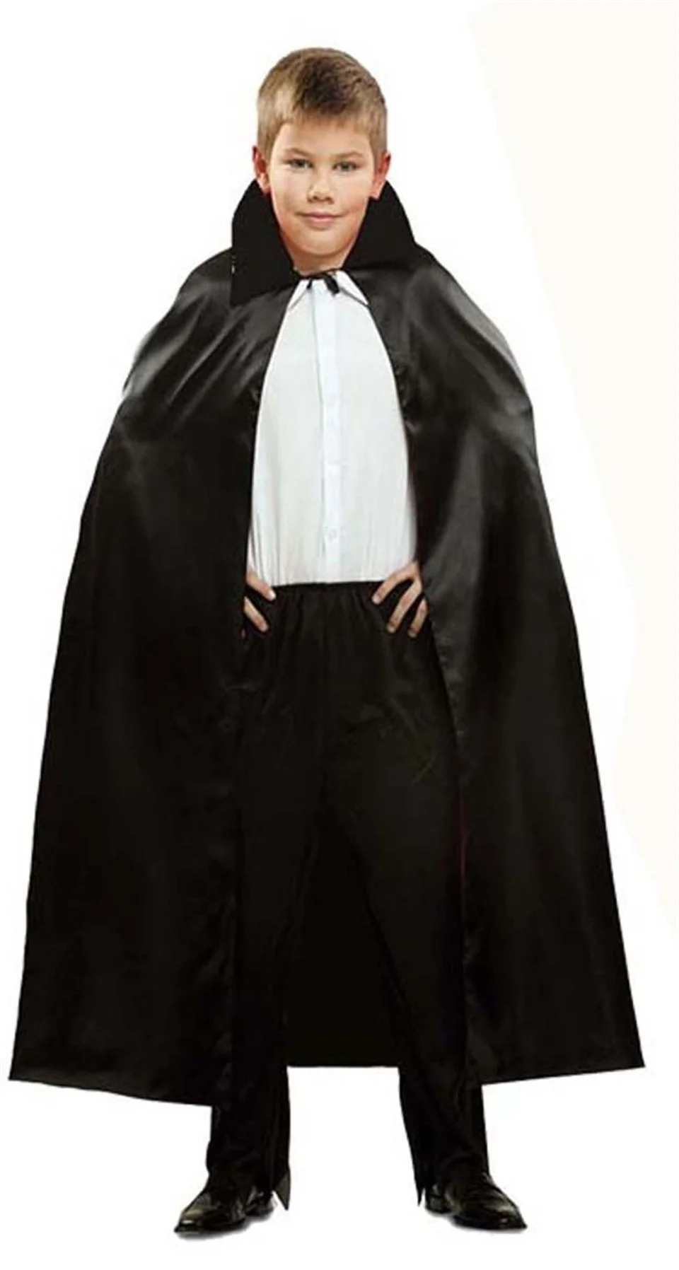 Siyah Renk Yakalı Halloween Pelerini 90 cm görsel 3