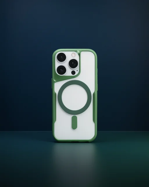 Apple İphone 15 Pro Kılıf Boyi Magsafe Silikon Kapak - Yeşil