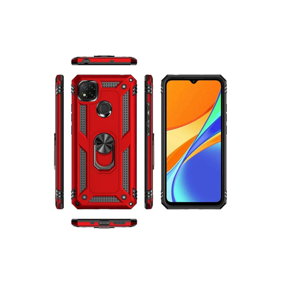 Xiaomi Redmi 9c Kılıf Sofya Yüzüklü Silikon Kapak - Gold görsel 7