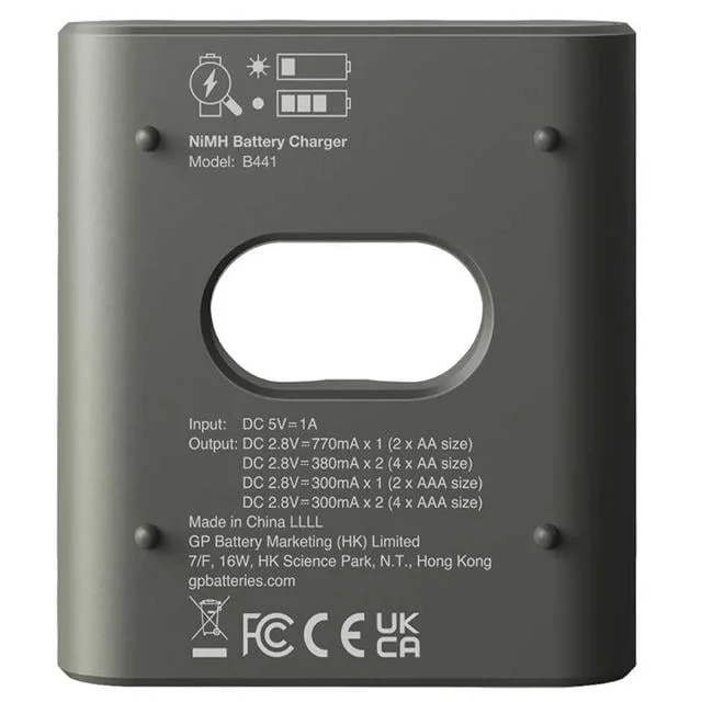 GP Recyko B441 Usb 4’lü AA - AAA Pil Şarj Cihazı (GPACSB44103 GPB441R21-2GTLB1) görsel 4