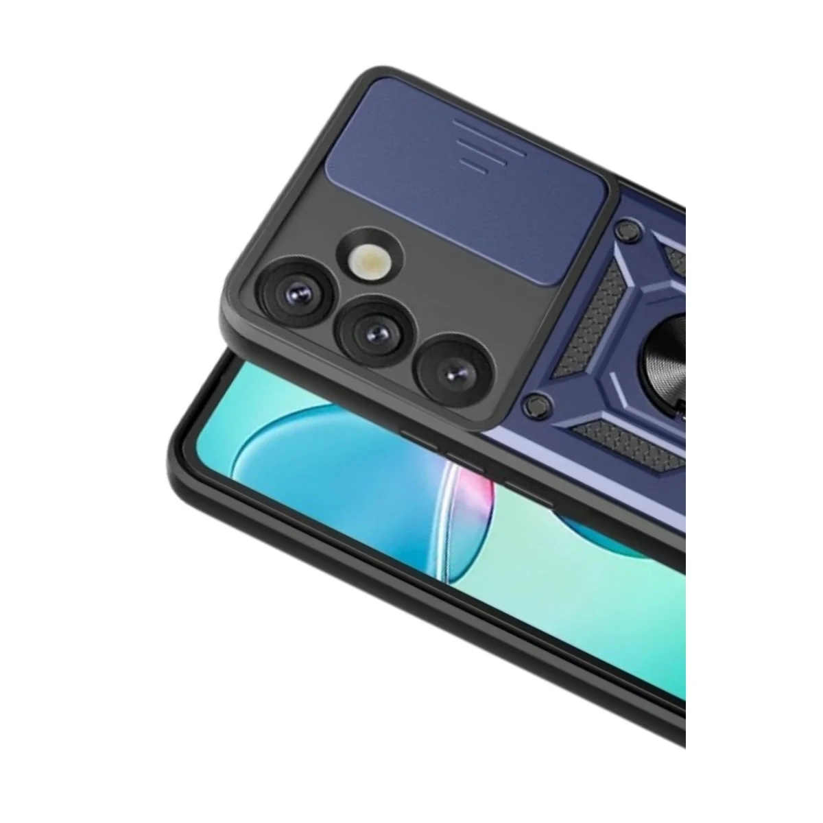 Samsung Galaxy S26 Plus Pars Lens Yüzüklü Silikon - Lacivert görsel 2