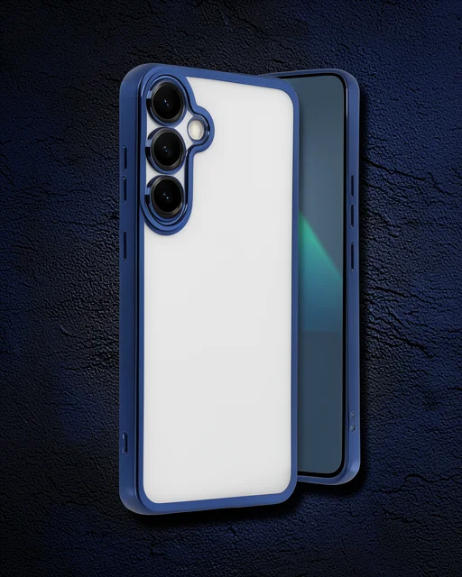 Samsung Galaxy S25 Kılıf Razer Lensli Silikon - Lacivert