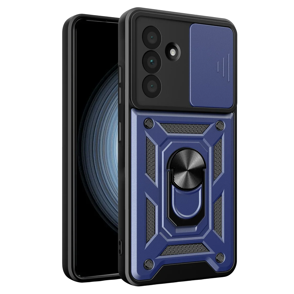 Samsung Galaxy A27 5G Pars Lens Yüzüklü Silikon - Lacivert