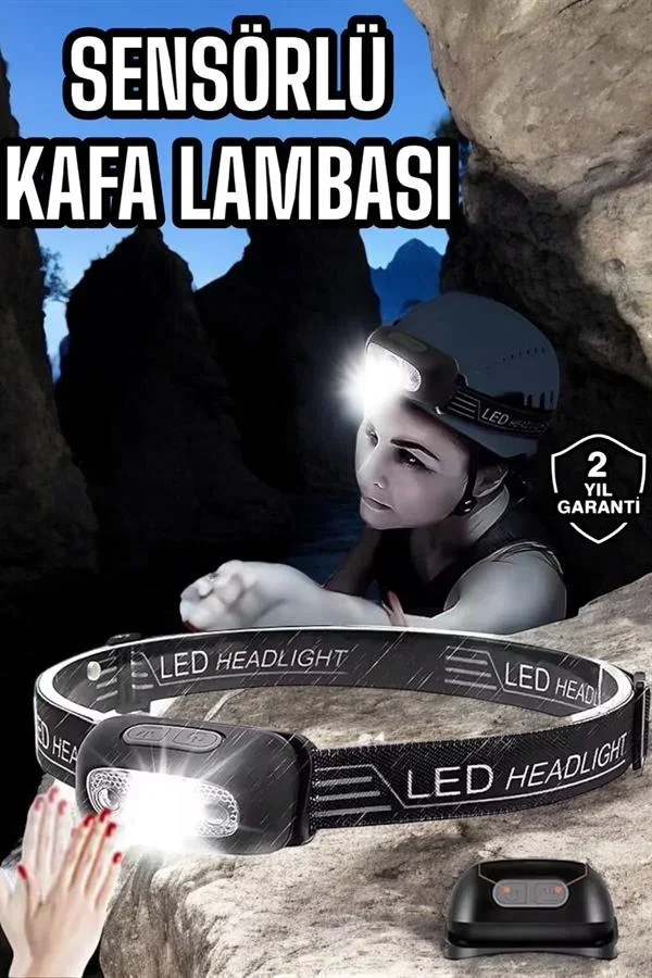 Kamp Lambası Led Işık Kafa Lambası Balıkçı Lambası Ayarlanabilir görsel 2