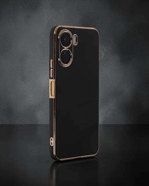 Vivo Y16 Kılıf Volet Silikon - Siyah