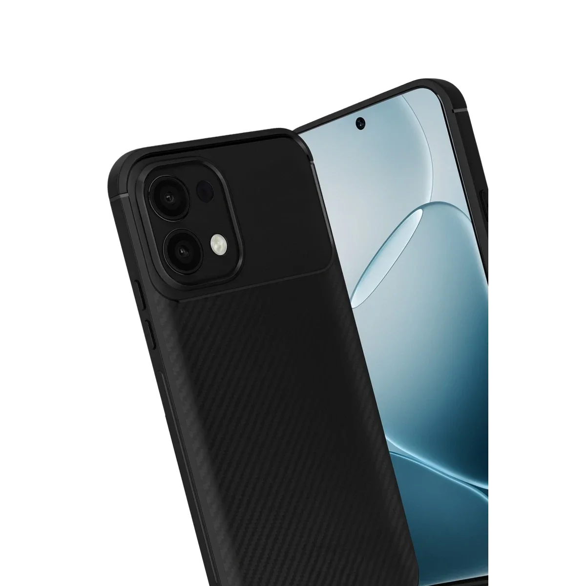 Oppo A6 Pro 4G Auto Focus Karbon Kapak - Siyah görsel 2