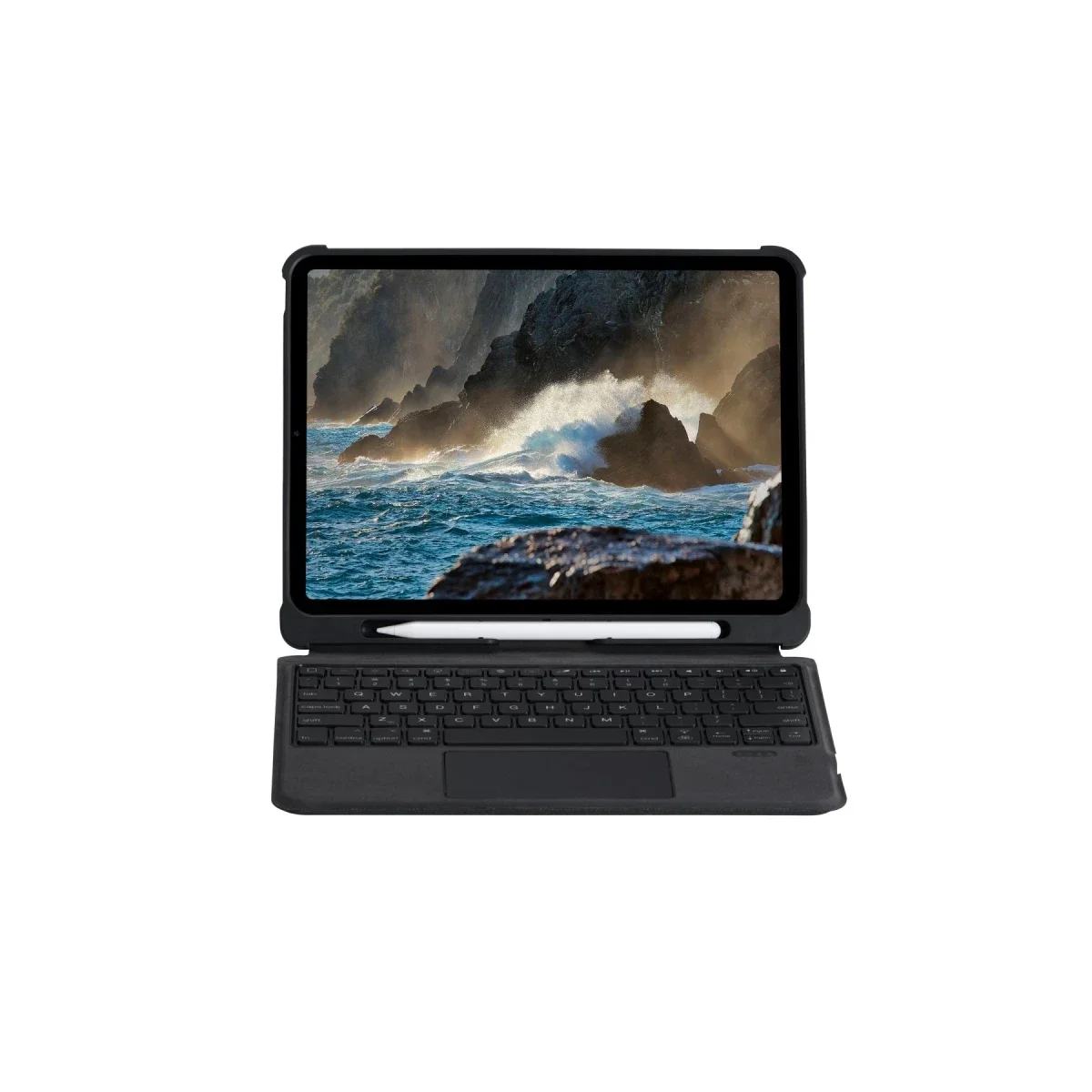 Apple T5209D iPad Pro 12.9 (2021) Kılıf İnter Ledli Klavyeli Tablet Kılıfı - Siyah görsel 6