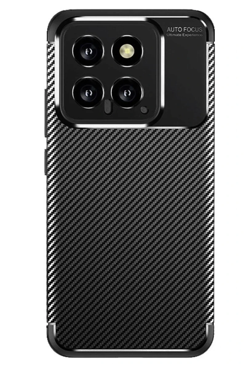 Xiaomi Mi 14T Kılıf Auto Focus Karbon Kapak - Siyah
