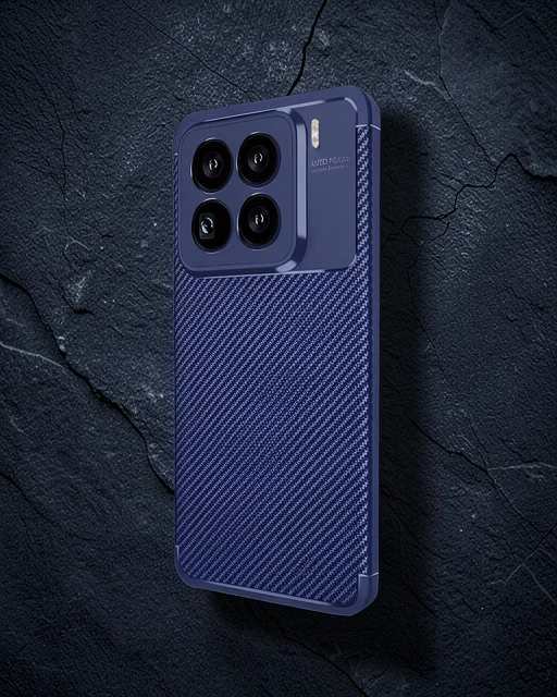 Xiaomi Mi 15 Pro Kılıf Auto Focus Karbon Kapak - Lacivert