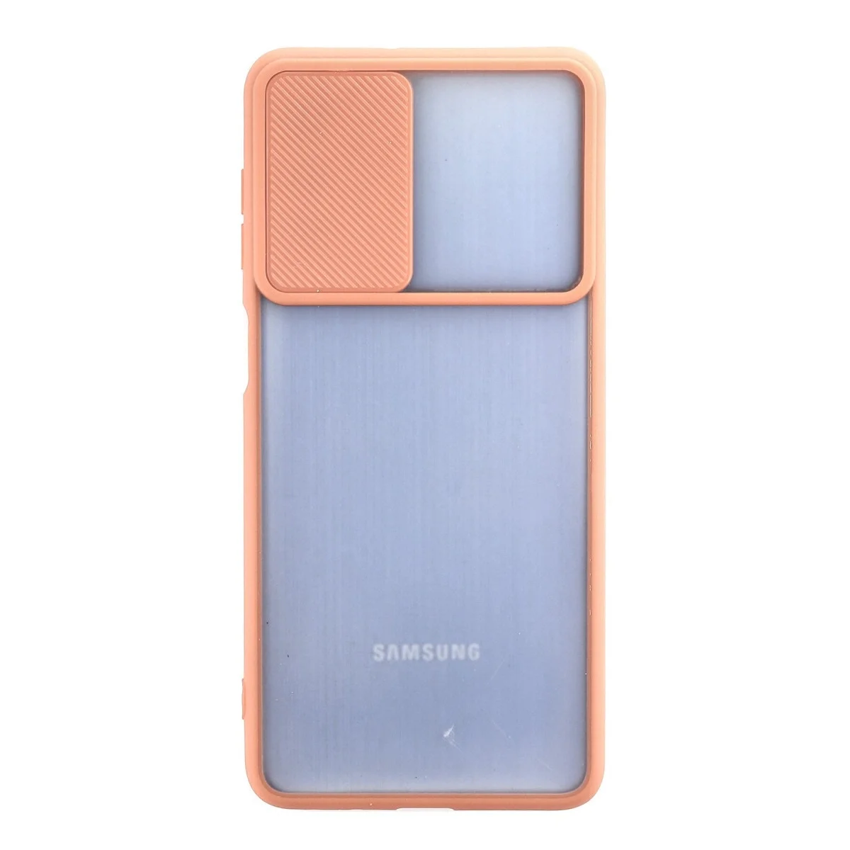 Samsung Galaxy M52 5g Kılıf Palm Buzlu Kamera Sürgülü Silikon - Pembe görsel 2
