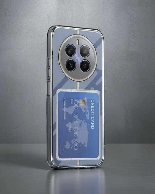 Realme 12 Pro Kılıf Kart Şeffaf Silikon - Şeffaf