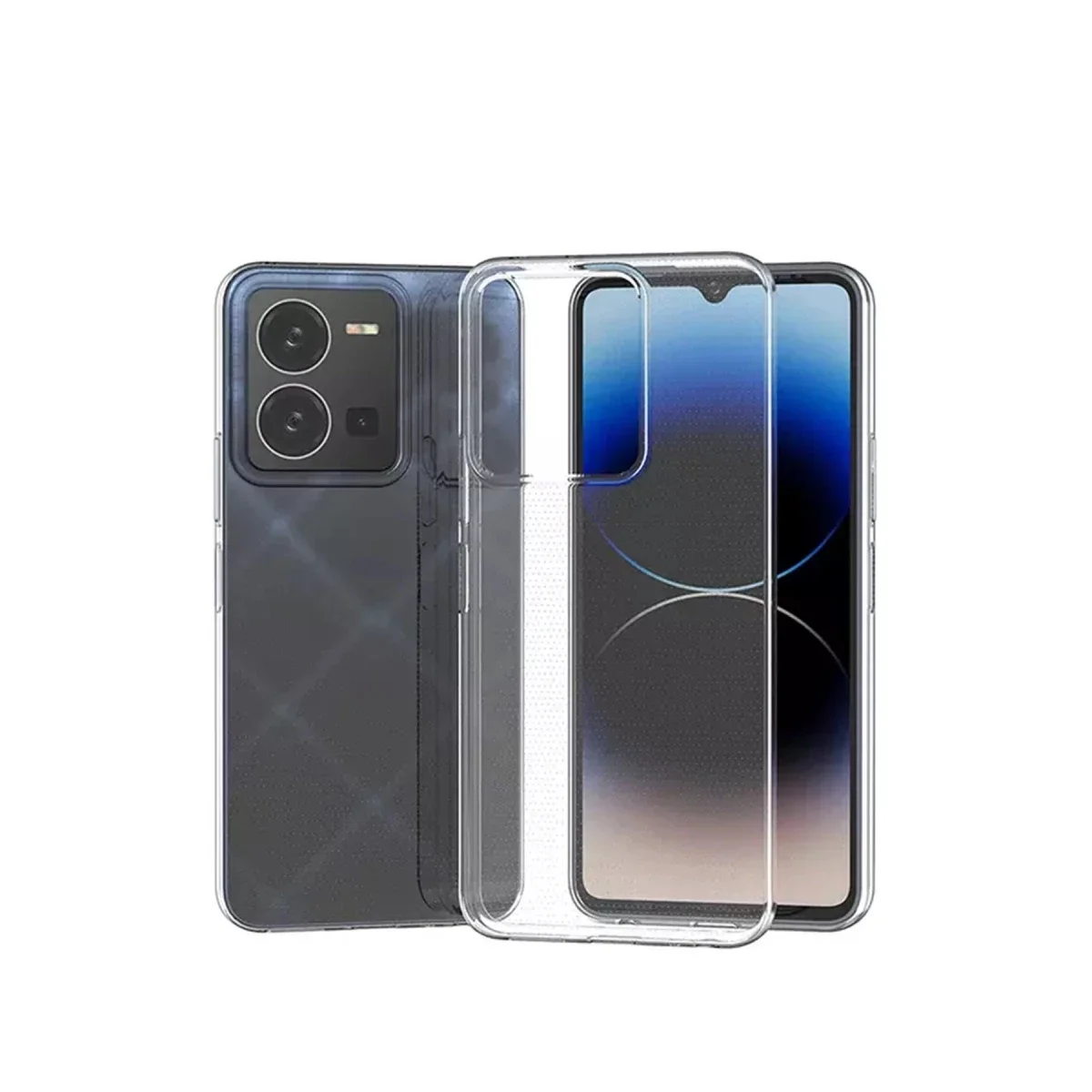 Vivo Y35 Kılıf Lüx Şeffaf Silikon görsel 3