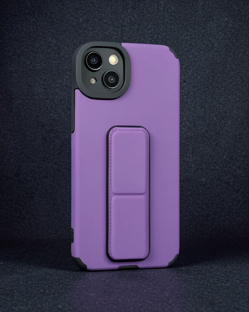 Apple İphone 14 Plus Kılıf Mega Standlı Silikon - Mor