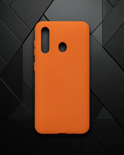 Samsung Galaxy M40 Kılıf Nano İçi Kadife Silikon - Turuncu