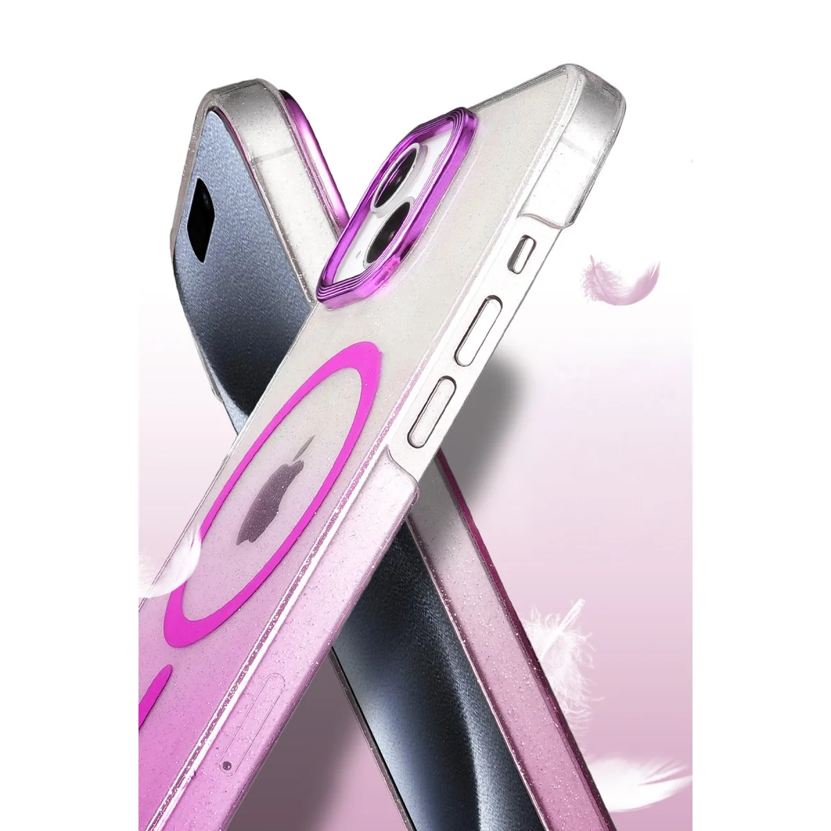 Apple İphone 14 Glossy Magsafe Kapak - Mor görsel 3
