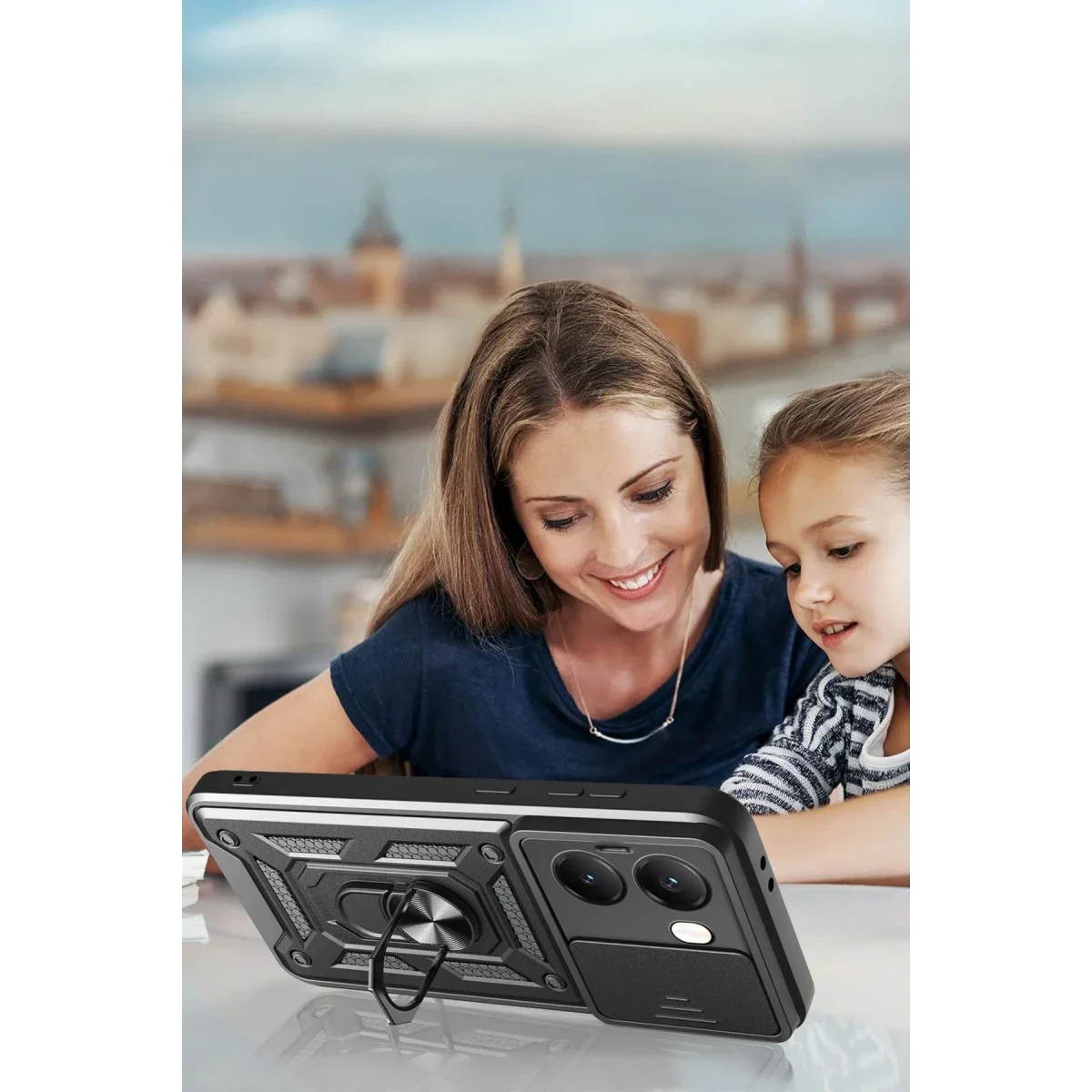 Xiaomi Poco X7 Pro Kılıf Pars Lens Yüzüklü Silikon - Yeşil görsel 3