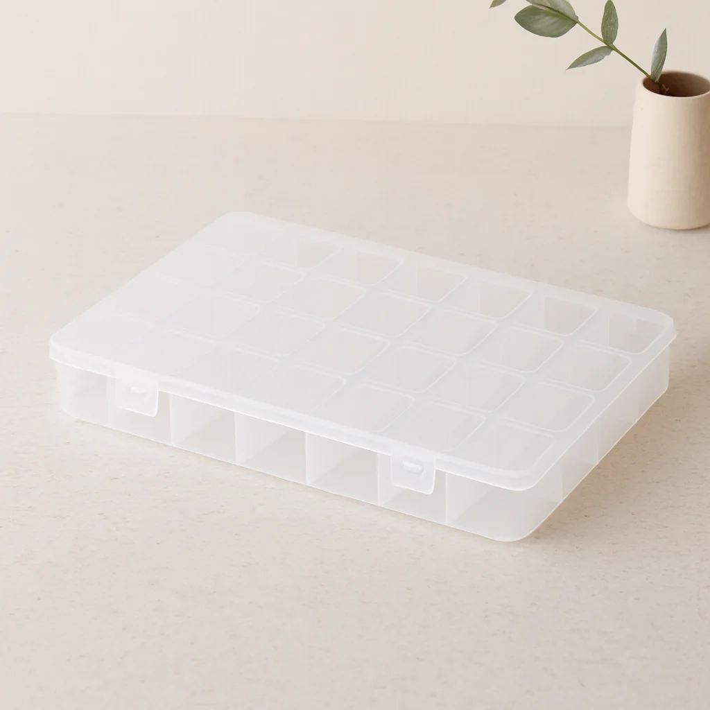 28 Bölmeli Organizer Kutusu - Plastik Şeffaf Kapak
