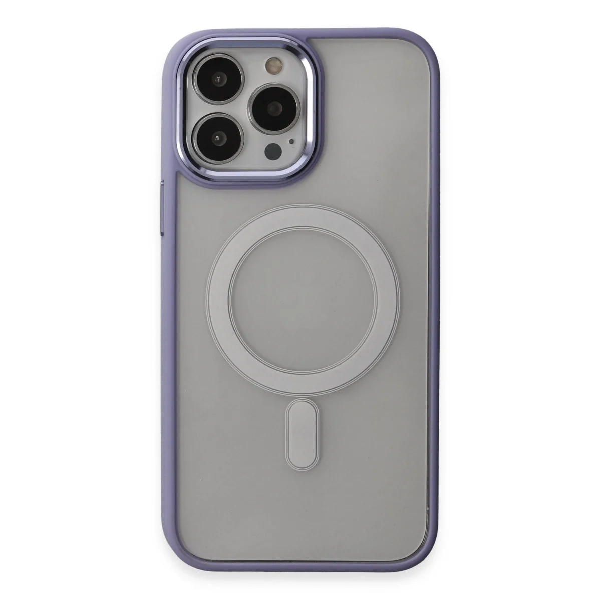 Apple İphone 15 Pro Kılıf Room Magneticsafe Silikon - Lila görsel 2