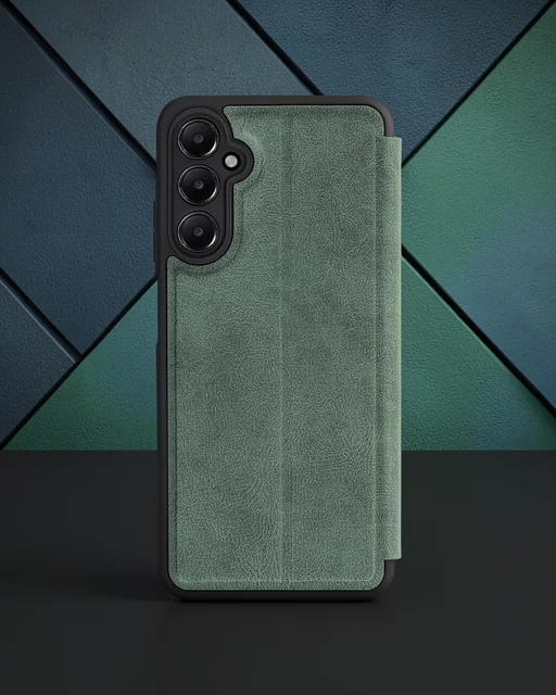 Samsung Galaxy A05s Kılıf Flip Cover - Koyu Yeşil