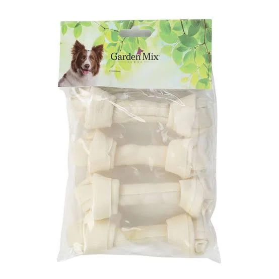 Gardenmix beyaz düğümlü deri kemik 5-5,5 4 lü