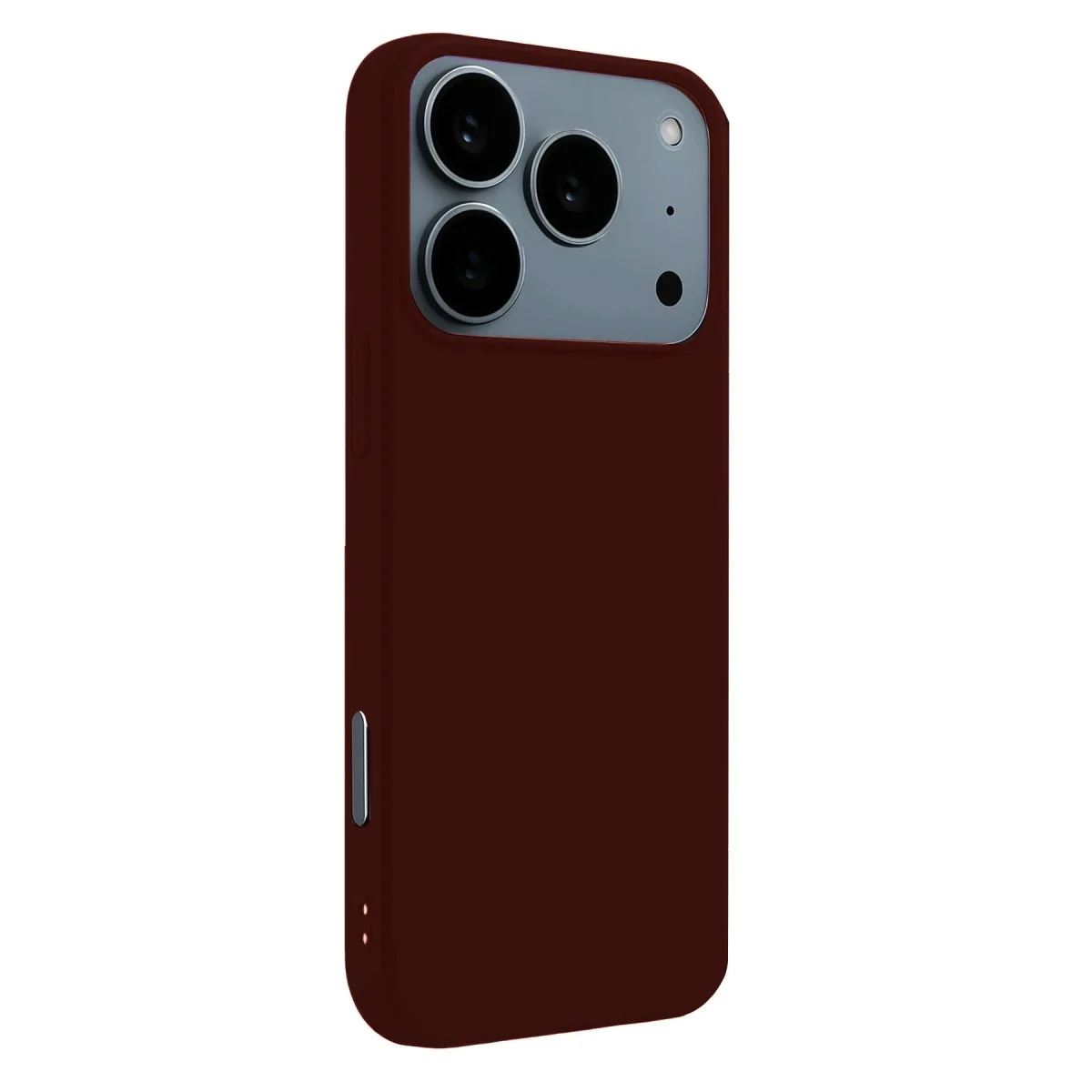 Apple İphone 17 Pro Nano İçi Kadife Silikon - Bordo görsel 2