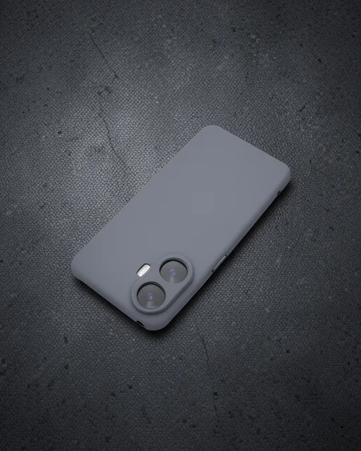 Realme C55 Kılıf Nano İçi Kadife Silikon - Gri