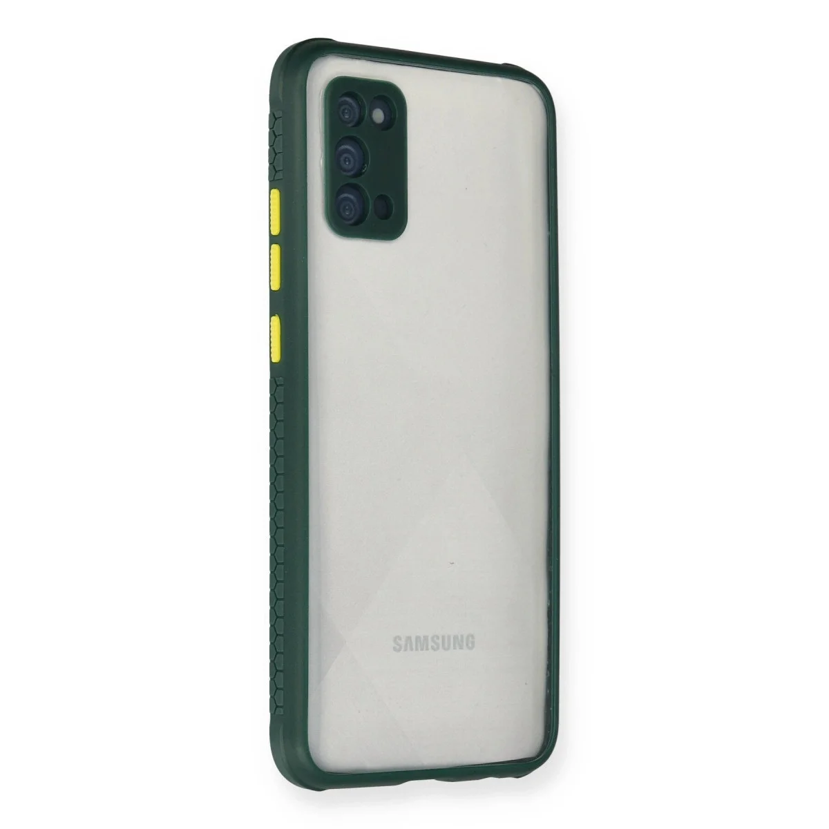 Samsung Galaxy A02s Kılıf Miami Şeffaf Silikon - Koyu Yeşil görsel 2