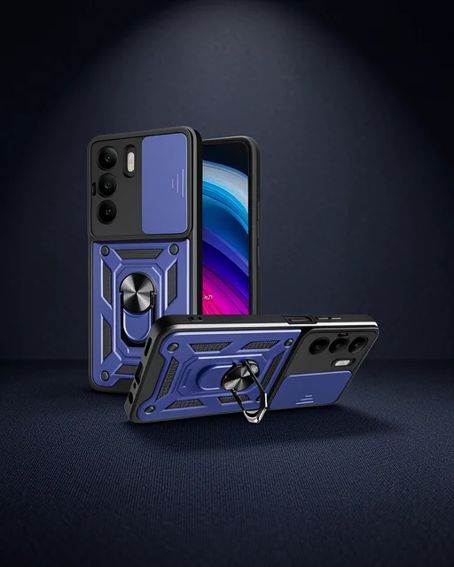 Realme C75 4g Kılıf Pars Lens Yüzüklü Silikon - Lacivert