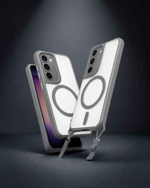 Samsung Galaxy S23 Plus Kılıf Enka Magsafe Silikon Kılıf - Titan Gri