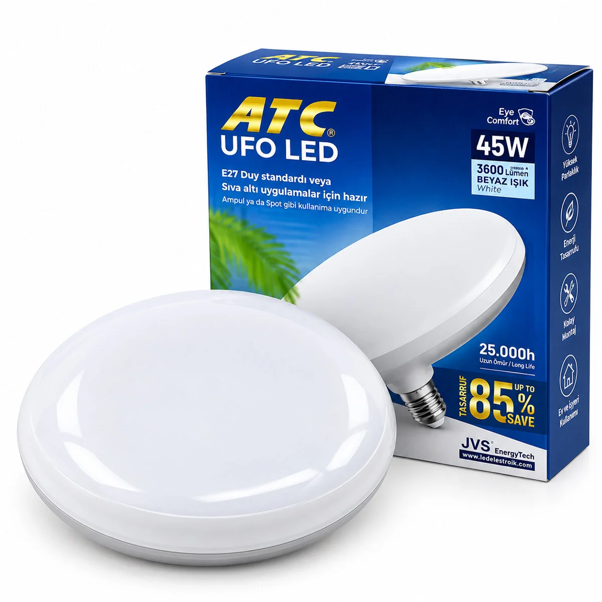 45W E27 Ufo Tipi Led Lamba Ampul 6500K - 3600LÜMEN