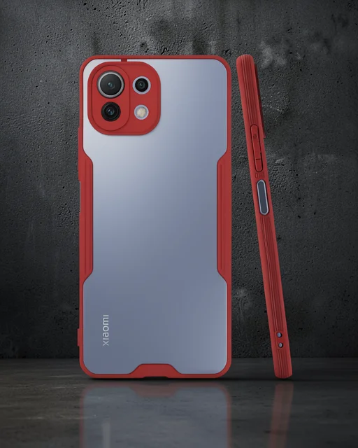 Xiaomi Mi 11 Lite Kılıf Platin Silikon - Kırmızı