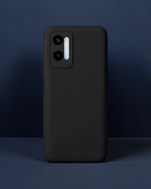 Oppo A96 Kılıf Nano İçi Kadife Silikon - Siyah