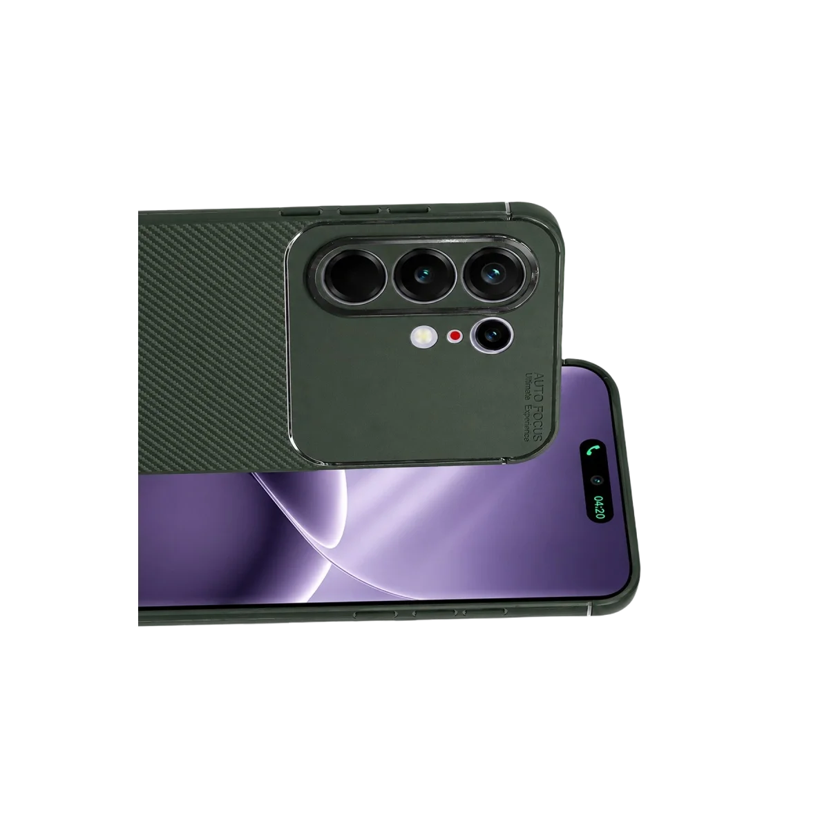 Tecno Camon 50 Pro 5g Auto Focus Karbon Kapak - Koyu Yeşil görsel 2