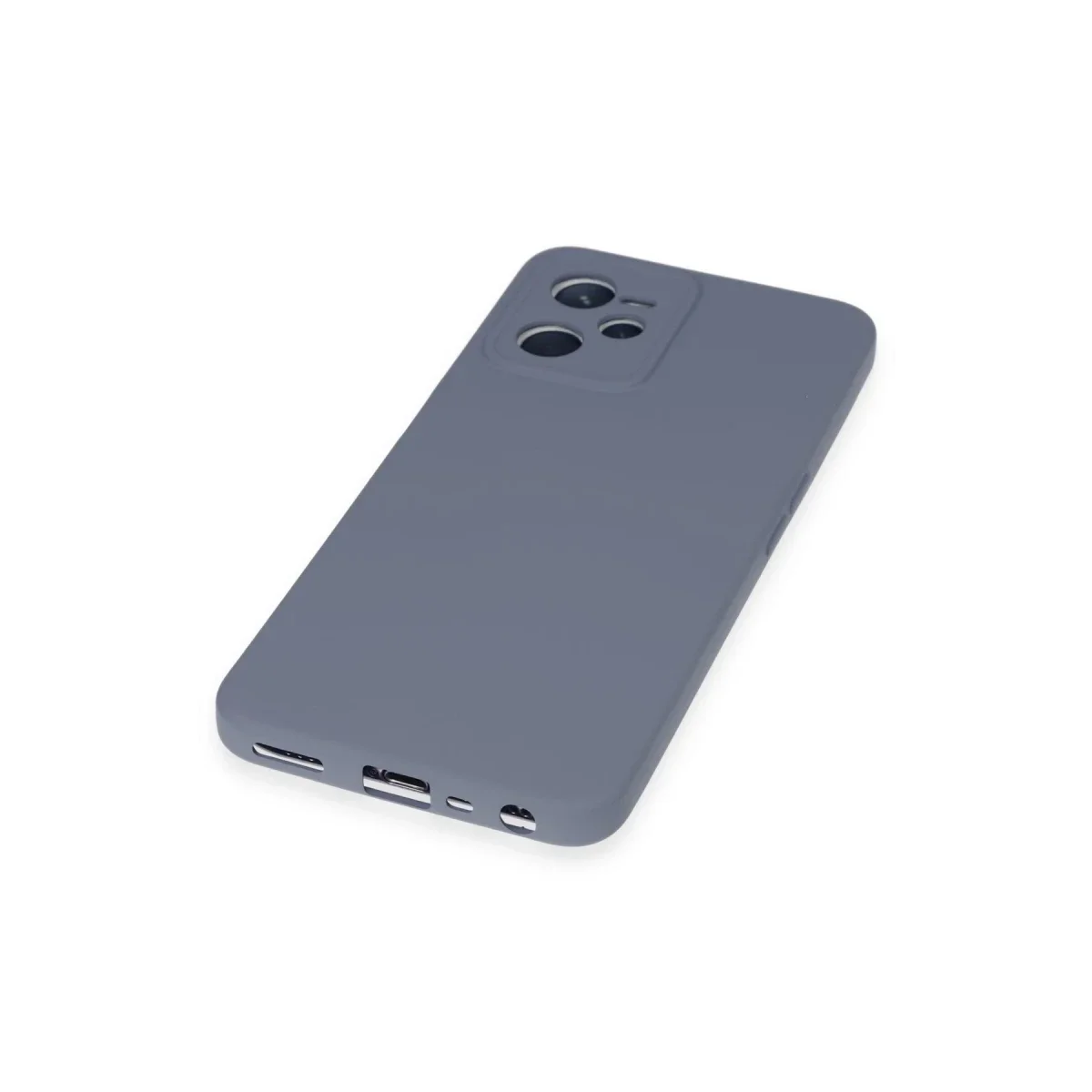 Realme C35 Kılıf Nano içi Kadife Silikon - Gri görsel 4
