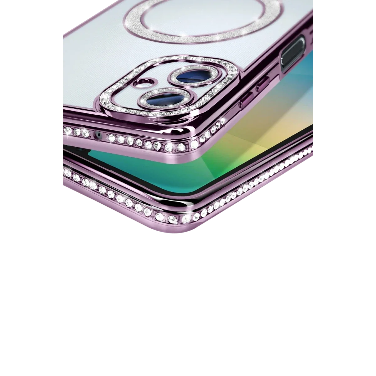Samsung Galaxy A06 Joke Simli Magneticsafe Kılıf - Derin Mor görsel 3
