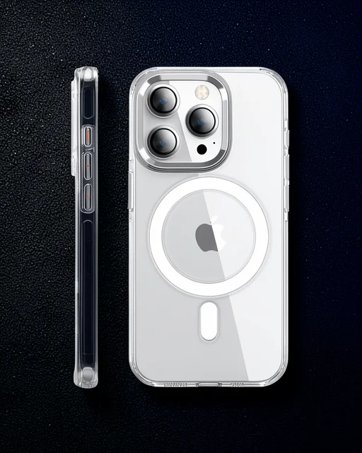 Joko Apple İphone 15 Pro Max Kılıf Crystal Magsafe Kapak - Şeffaf