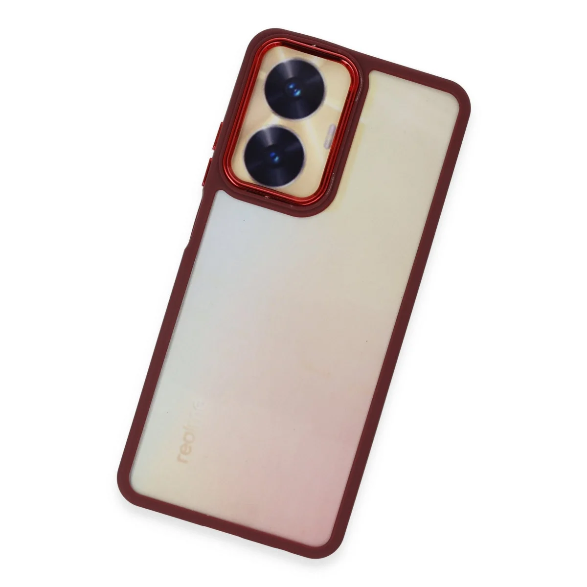 Realme C55 Kılıf Dora Kapak - Kırmızı görsel 3