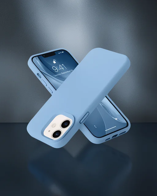 Apple İphone 12 Kılıf Nano İçi Kadife Silikon - Mavi