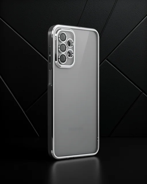 Samsung Galaxy A23 4g Kılıf Razer Lensli Silikon - Gümüş